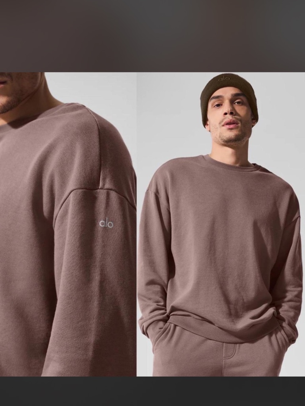 ALO Yoga Men's Accolade Sweatshirt - Mushroom